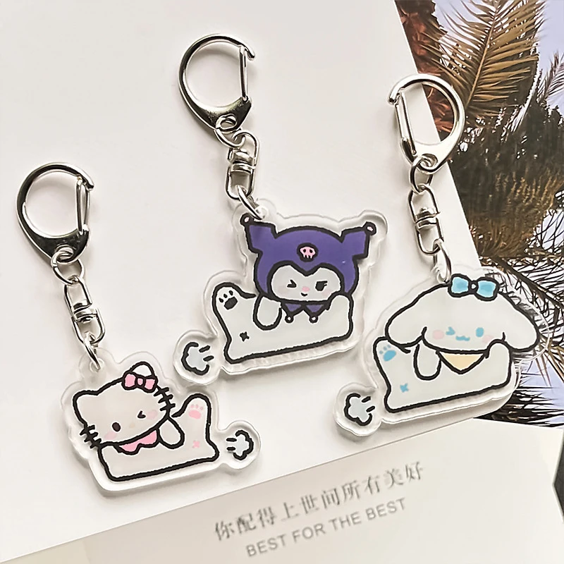 

Мультяшный аниме подвесной брелок Kawaii акриловая Женская мода парные Брелки сумка декоративные аксессуары для друзей подарки