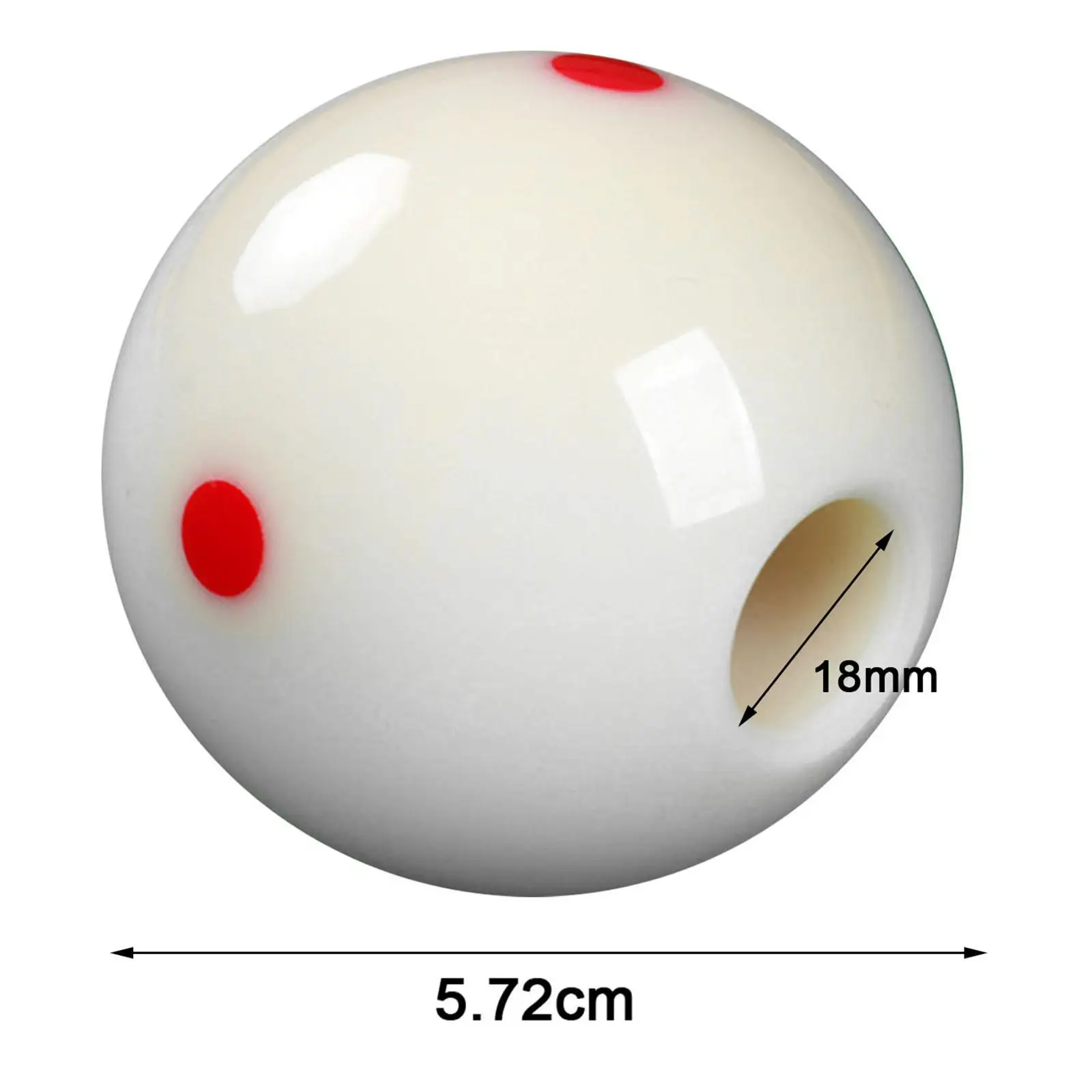 Billiards Cue Ball with Hole Billiards Practice Ball Aiming Helper for Technique Perforated Billiard Stroke Exerciser