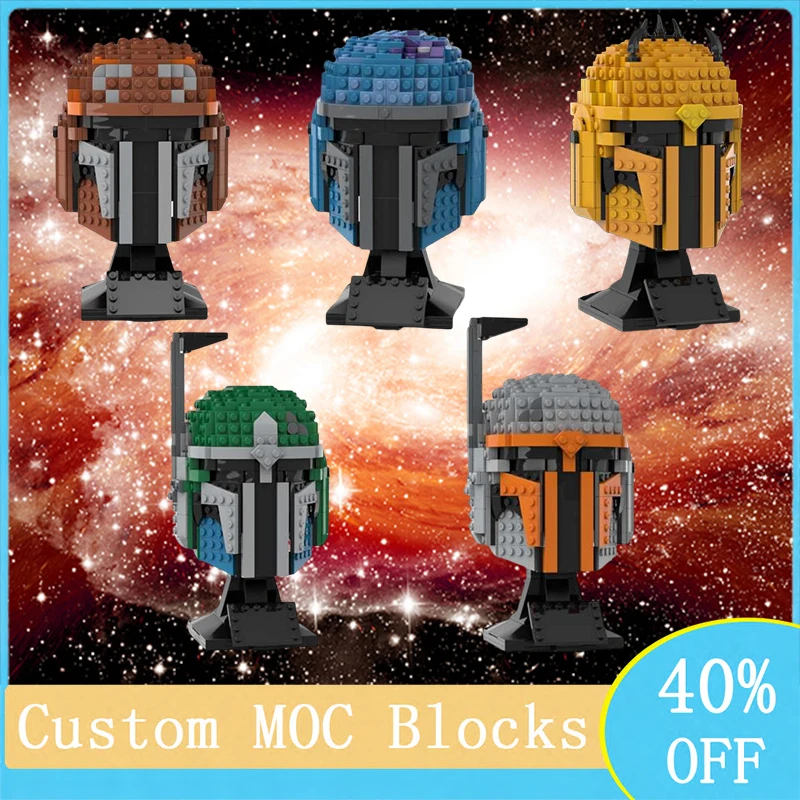 

Space Program Armored Soldier Helmet Modular Building Blocks Assembled Model Creative DIY Children's Toy Holiday Gift MOC-75277