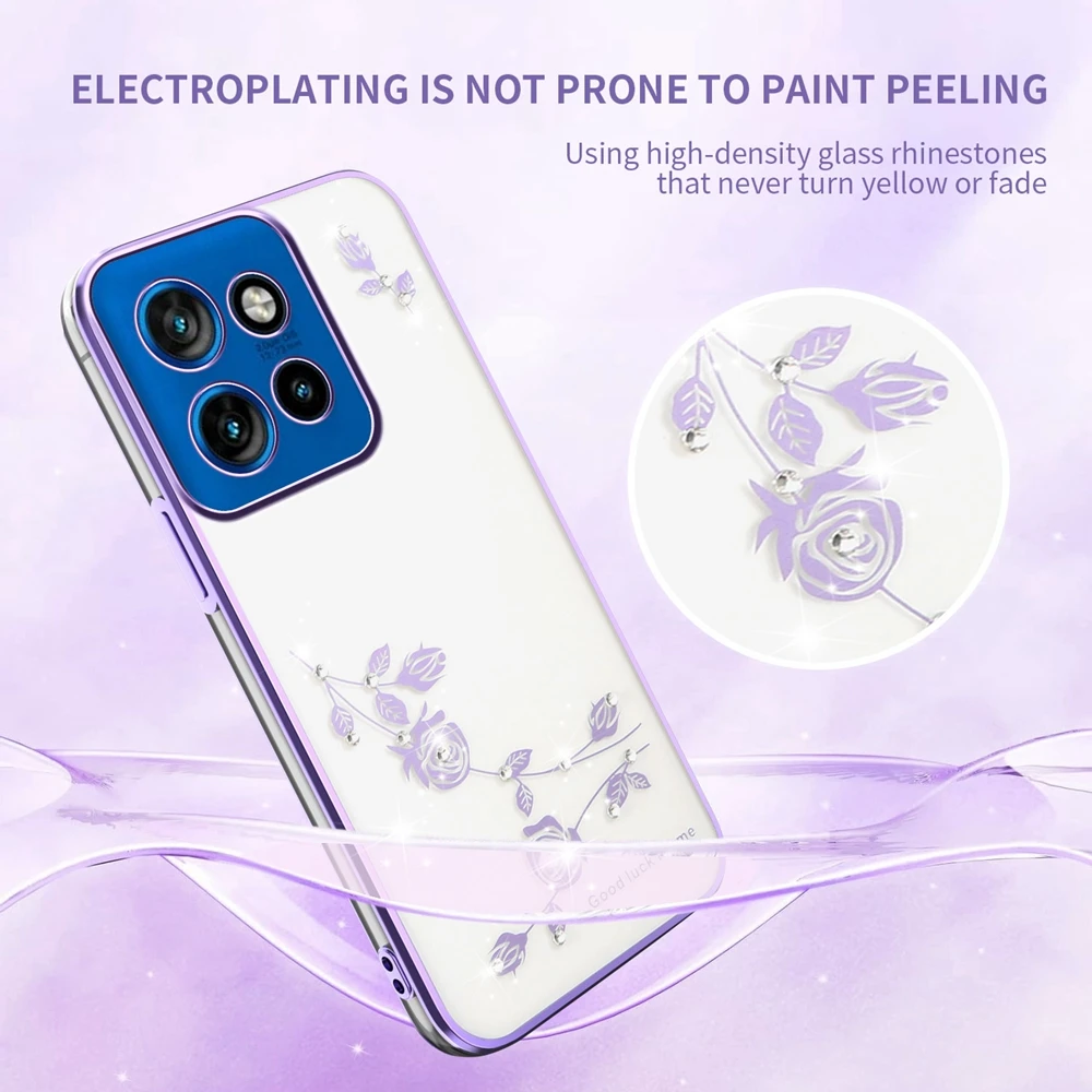 Glitter Rhinestone Shockproof Transparent Phone Case