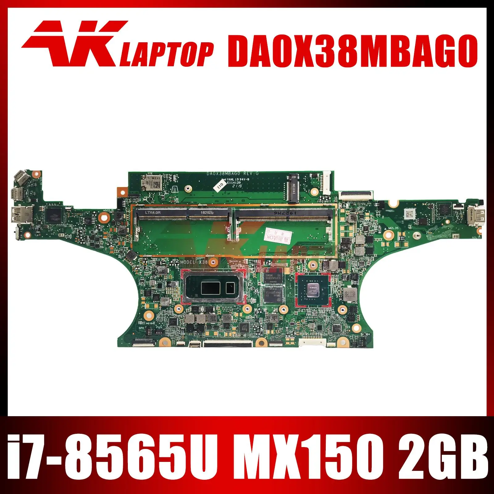 

L38128-601 DA0X38MBAG0 Mainboard For HP Spectre X360 15-DF Laptop Motherboard With MX150 2GB i7-8565U Full Tested