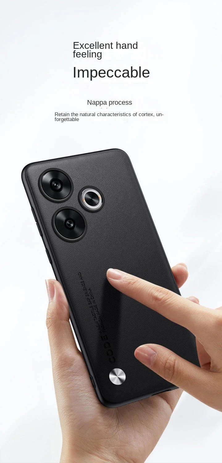 Premium Soft Vegan Leather Grain Slim Protective Back Cover Shell