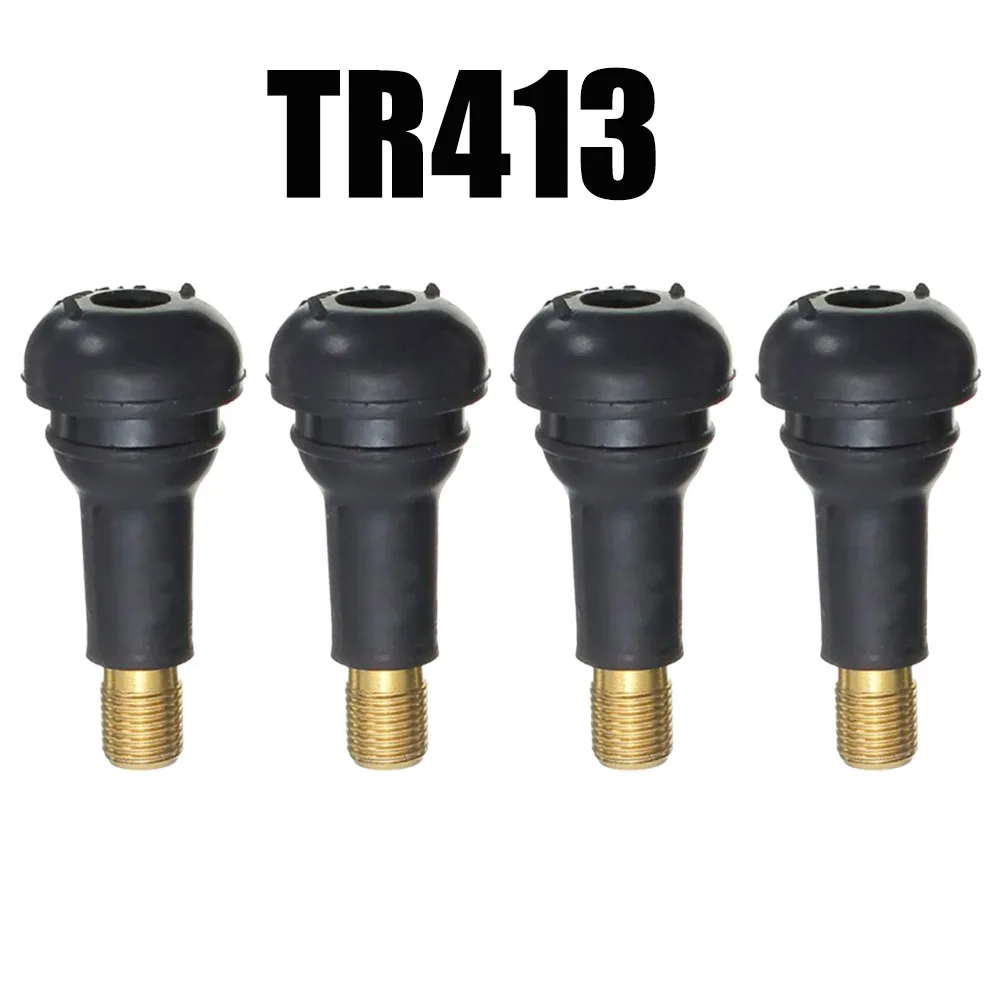 4pcs 타이어 범용 고무 밸브 튜브리스 노즐 Wi/밸브 코어 교체 TR-413 자동차 타이어 도구 액세서리