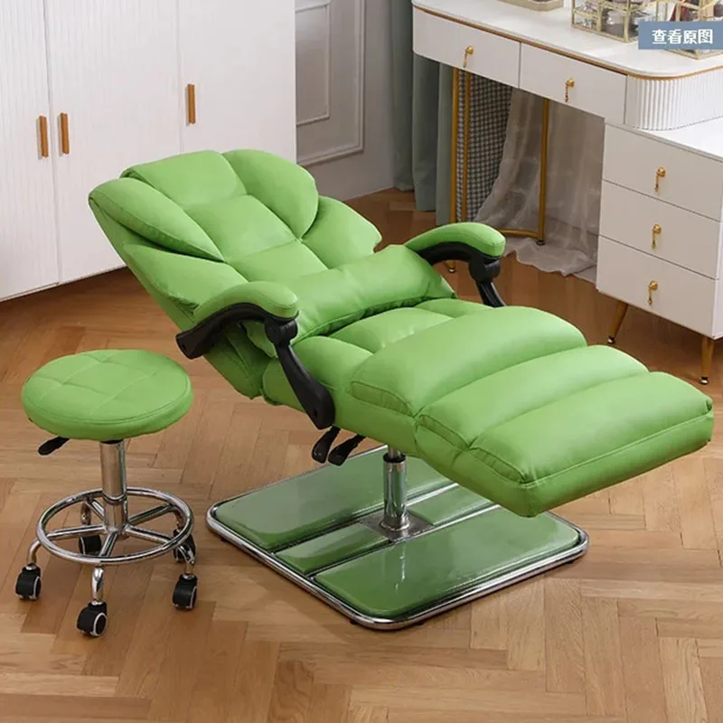 Beauty Chair Lie Down And Lift Facial Mask Embroidery Skin Care Recliner Multi-purpose Beauty Shop Tattoo Stoel Salon Furniture