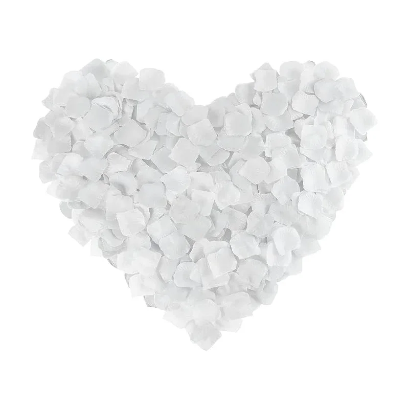 Artificial Rose Petals 1200 pieces of artificial silk white rose petals for wedding Wedding flower child basket Party anniversary decoration