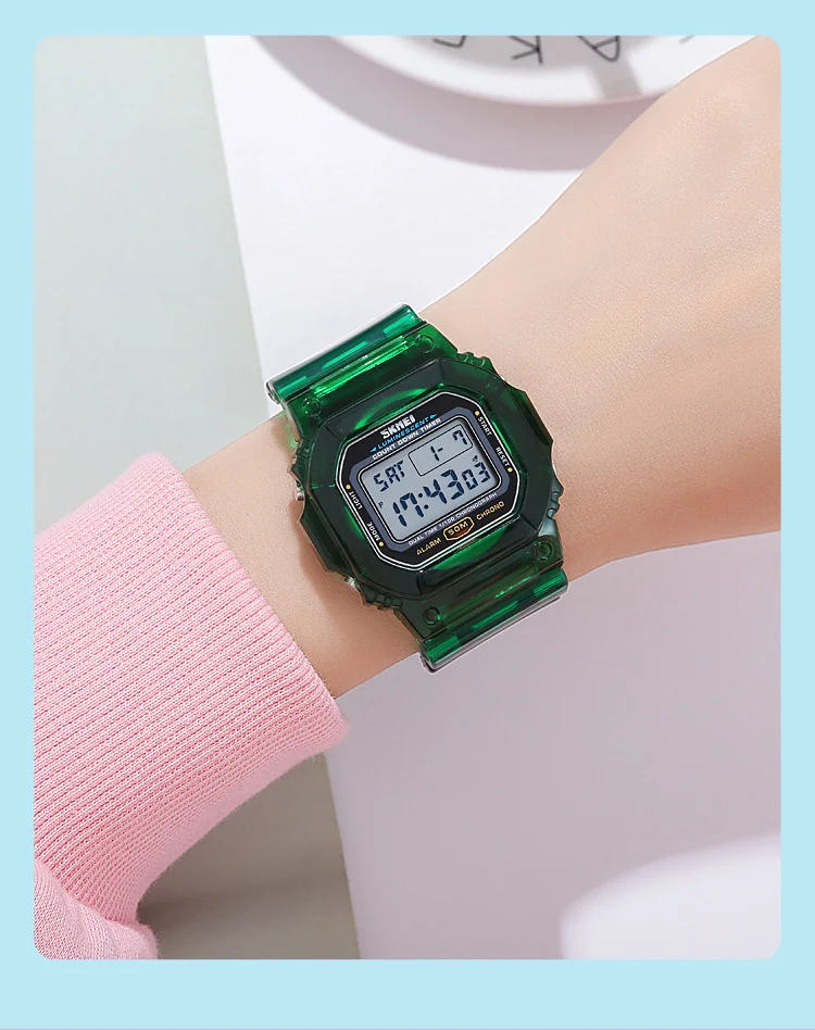 SKMEI 1999 Waterdicht Elektron Horloge Heren Dames Sport Countdown Stopwatch Digitale Horloges Heren Meisjes Klok Reloj Mujer 1622 1629_voghion.com