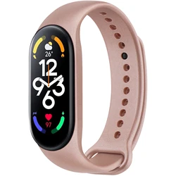Elegant Bling Watch Band - Stylish Replacement Bracelet - Mi band 7 (Rose Gold)
