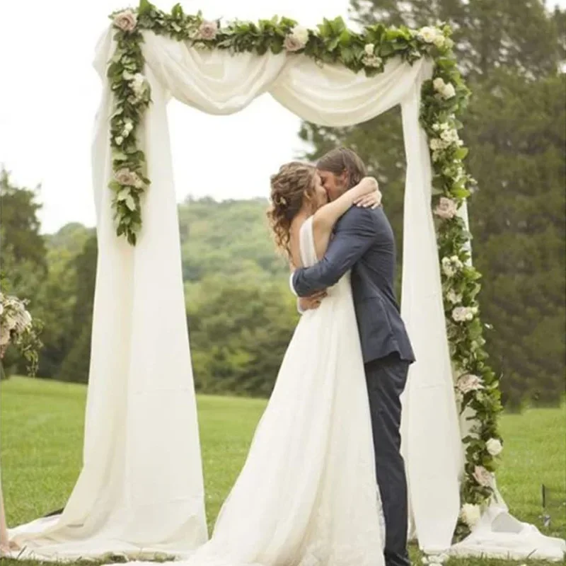 2pc Wedding Arch Drape Chiffon Fabric Draping Curtain Drapery Birthday Party Supplies Ceremony Reception Hanging Wall Decoration