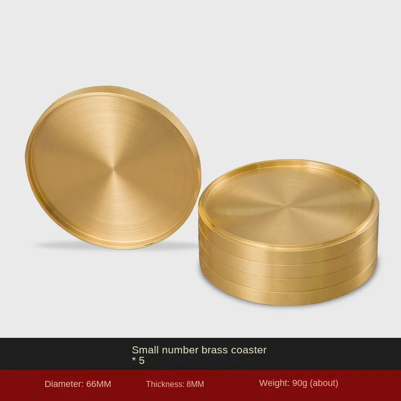 Pure Copper  Holder 1/5PCS Coaster Household Kungfu Tea Set  Brass Heat Insulation  Mat  Ceremony Accessories Home Decor 4