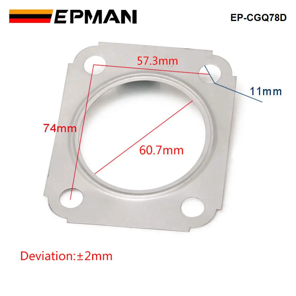 EPMAN Inlet & Downpipe Stainless Steel Gasket For Mitsubishi 14B 16G Big 1G 2G EVO I-III Turbo EP-CGQ78D