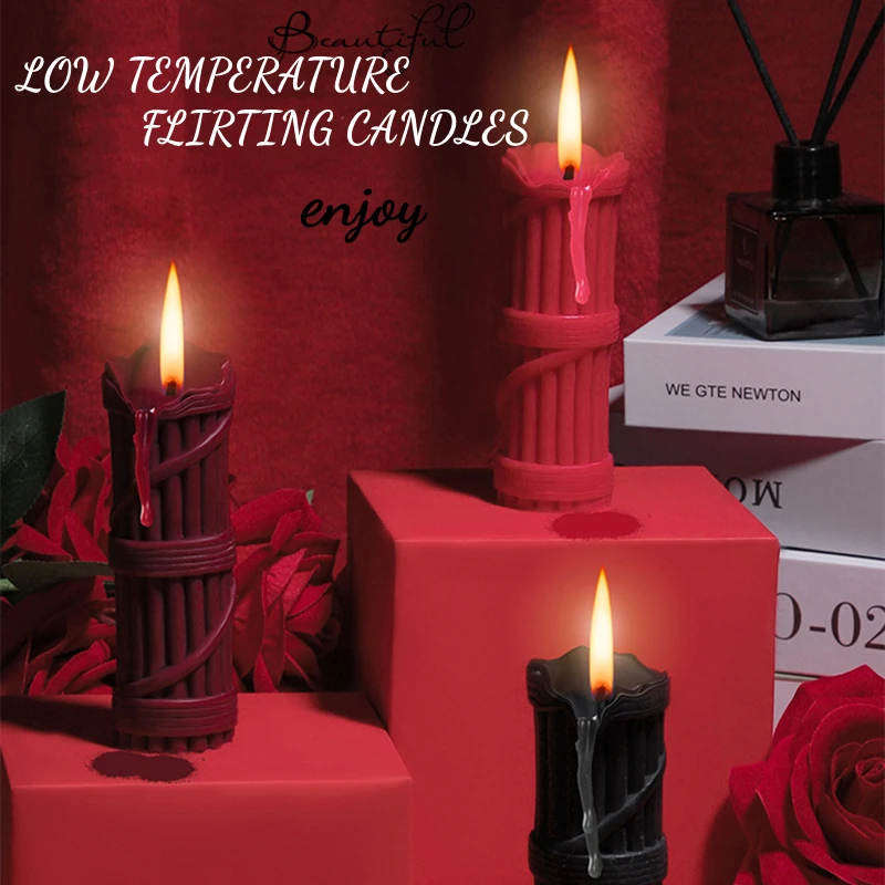 3 Piece 1 Set Low Temperature Sex Massage Candles Adult Game Bdsm Bondage Pleasing Female Man Sex Toy Erotic Toy Candle Gift