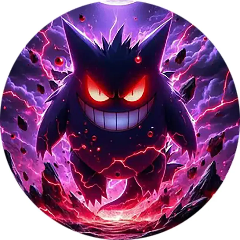 Stylish Black Gengar Phone Grip and Stand Holder