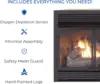 No Exhaust Fireplace Inserted Remote Control 6 Fire Log Natural Gas Liquid Propane 32,000 BTU Heated To 1500 Square Feet Black 5