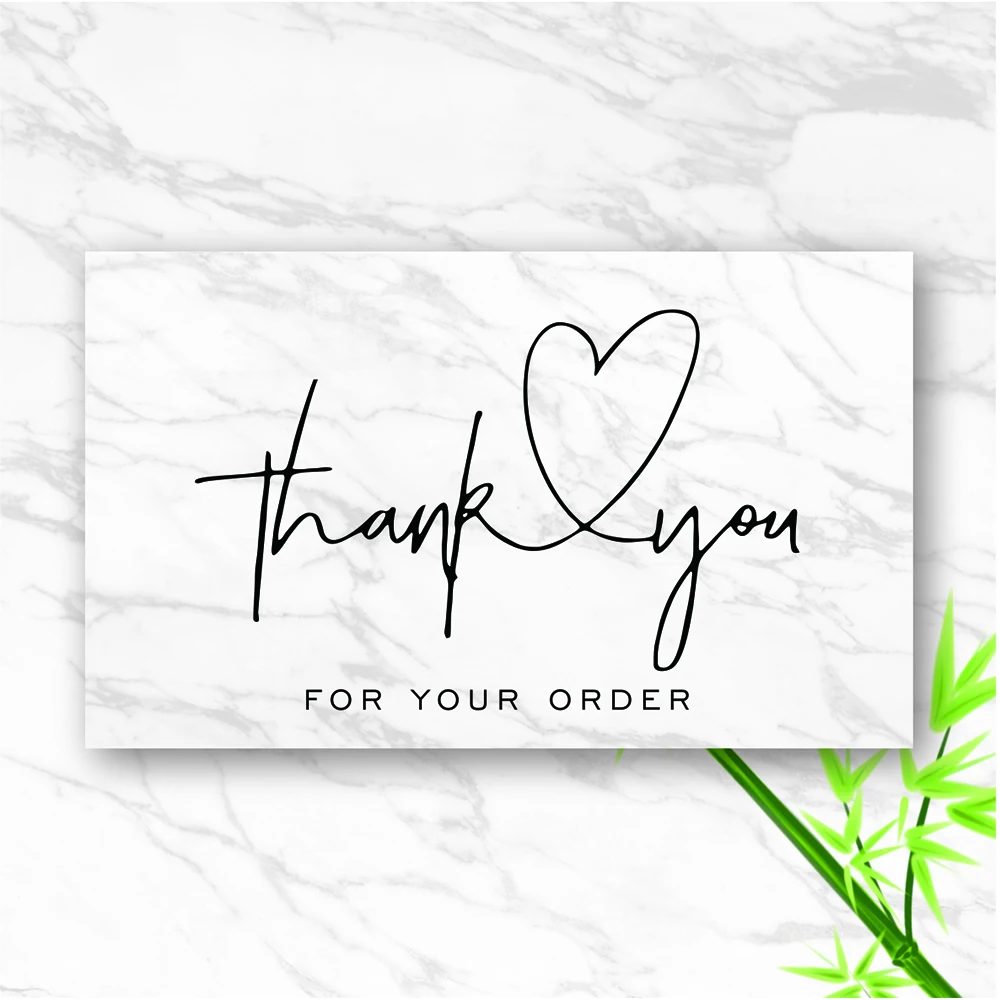 10-30pcs New Thank You Card For Supporting Business Package Decoration "Gorgeous Thanks" Business Card Handmade With Love