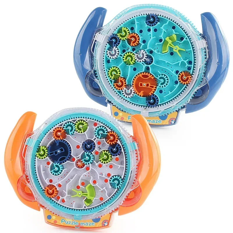 Creative Funny Gear Labyrinth Disk Gear Balance Ball Maze Wheel Dish IQ Puzzle Educational Toy for Children Christmas Gift