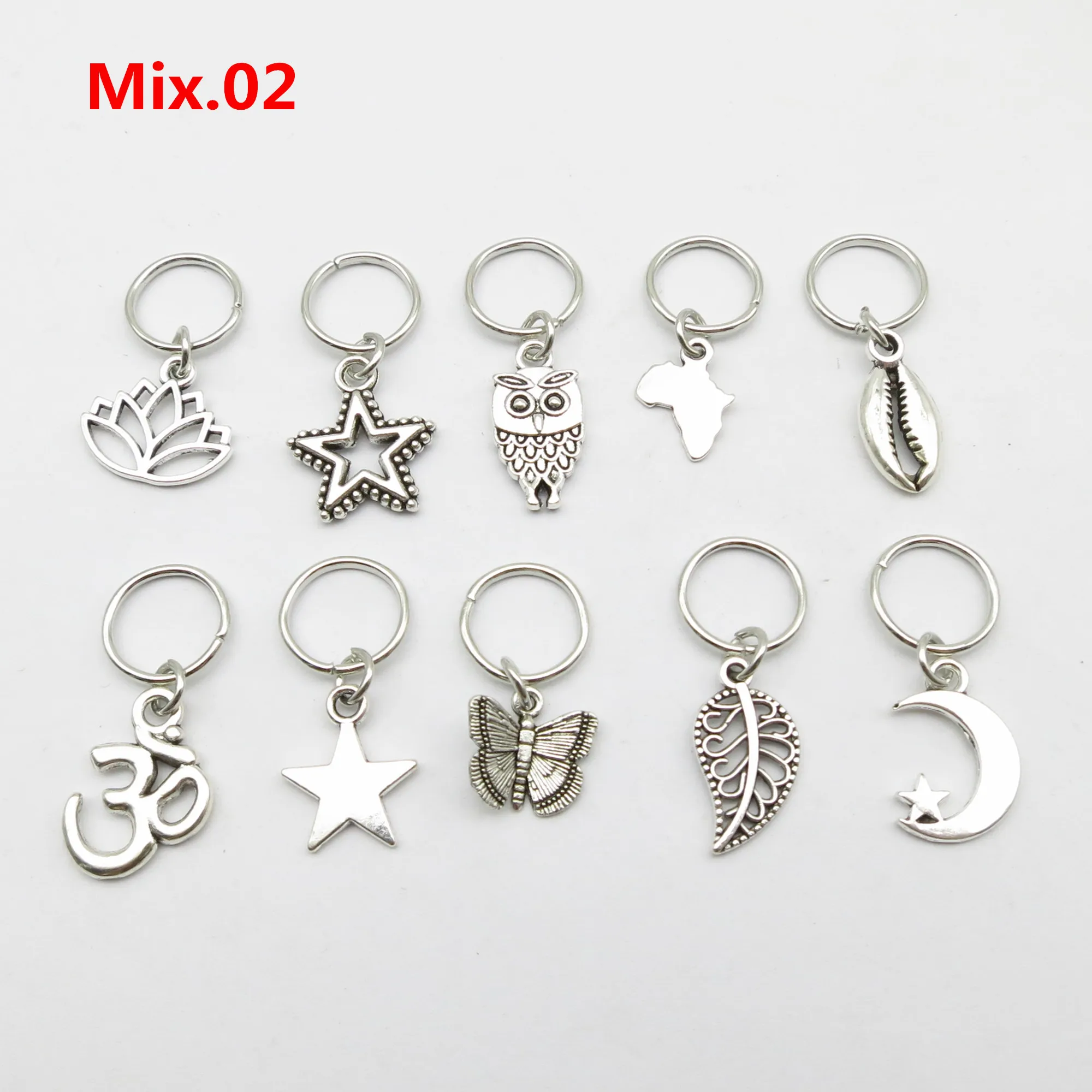 5pcs Hair Braid Dread Dreadlock Beads Clips Charms African Braids Cuffs Rings Hip Hop Style Jewelry Dreadlock Clasps Accessories 3