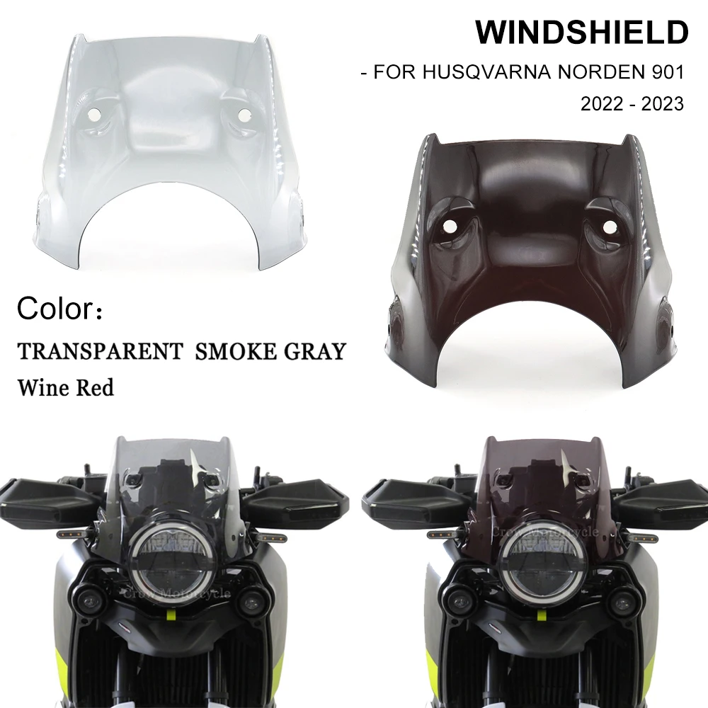 NEWMotorcycleAccessoriesWindscreenWindshieldWineRedTransparent