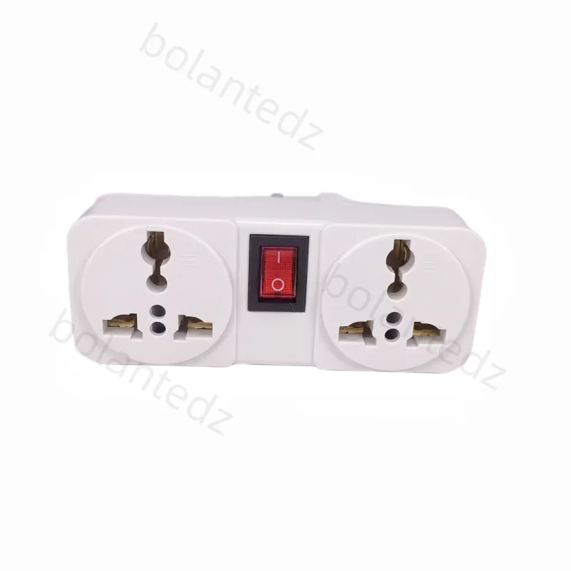 Plug Adapter White Portable 250V 6/10A Universal Travel Adaptor Socket Europe Extension Socket Power Converter Plug With On Off Light Switch Electrical Socket Power Socket Plug Outlet Extender Power Extension Plug Extension Sockets