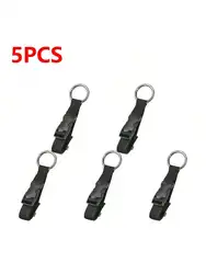 Travel Luggage Portable Strap with Quick - Release Buckle and Jacket Holder (5pcs Black)