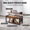 Lift Top Coffee Table 41.7" Rectangle Coffee Table for Living Room Brown 5