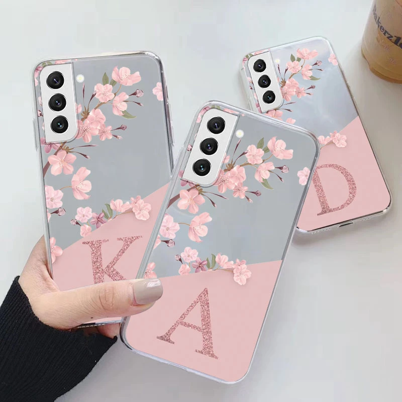 Luxury A-Z Letters Transparent Soft Slim Back Cover Case