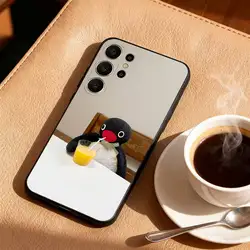 Adorable Cartoon Penguin Black Phone Case Cover - Samsung S30Ultra5G (Z1)