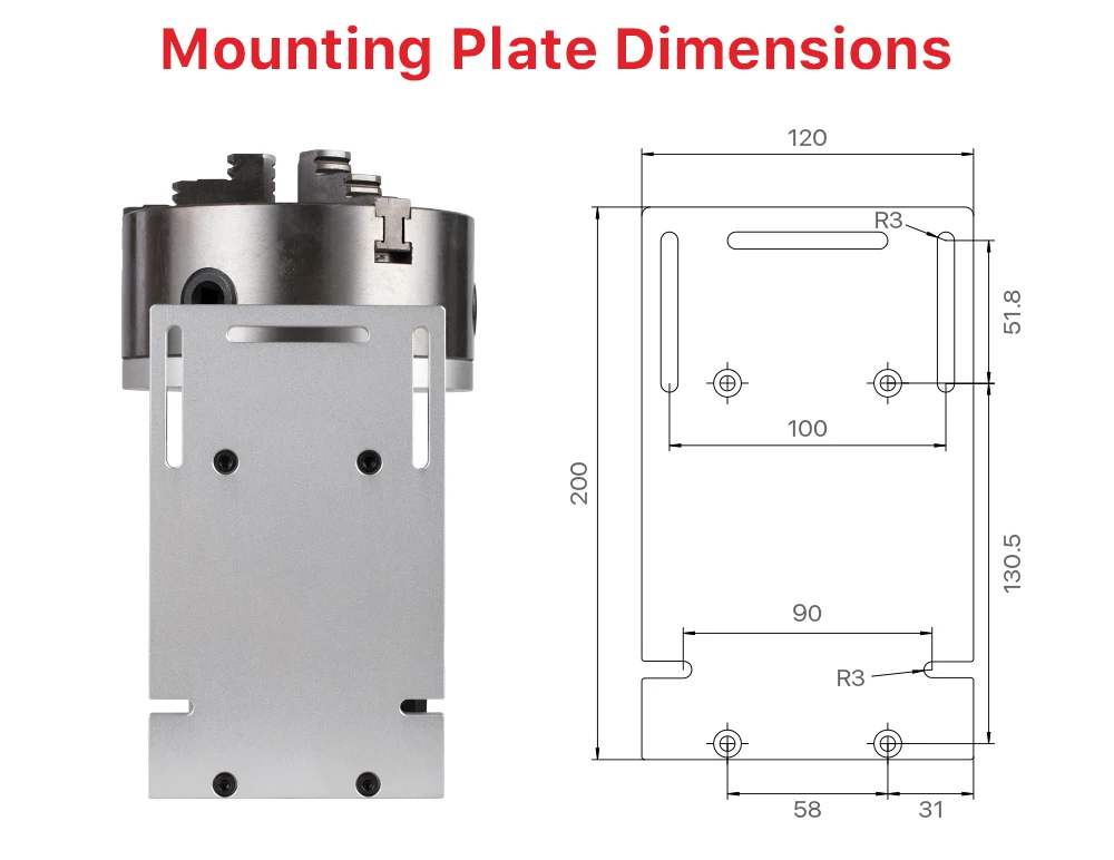 Ultrarayc Dreibackenfutter mit Dreibacken und DM860S-Treiber für Co2-Faserlaser-Graviermaschine, graviertes Wasserglas – Detail 7