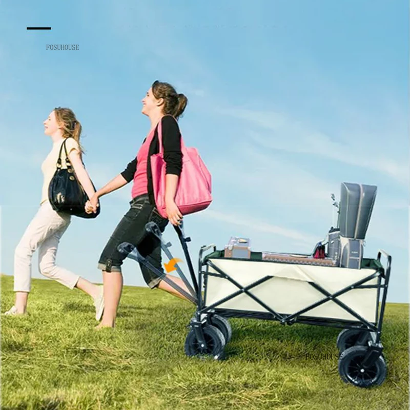 Creative Garden Carts Portable Foldable Cart with Wheels Outdoor Camping Cart Garden Supplies Home Shopping Carts Beach P