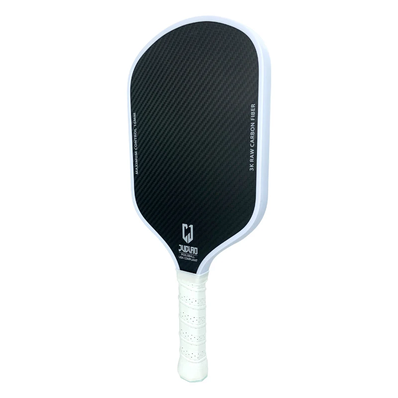 3K Raw Carbon Surface High Grit & Spin USAPA Compliant 16MM Polypropylene Honeycomb Core Lightweight Pickleball Paddle