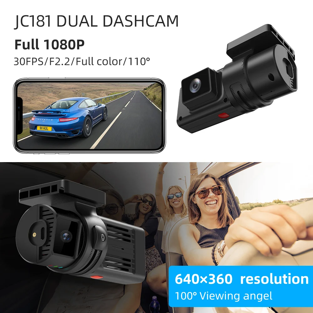 Dash Cam For Vehicle Rotatable Car Camera 1080P GPS Video monitor Remote Fuel Cut off JIMIIOT JC181 Mini 4G&WIFI Dual