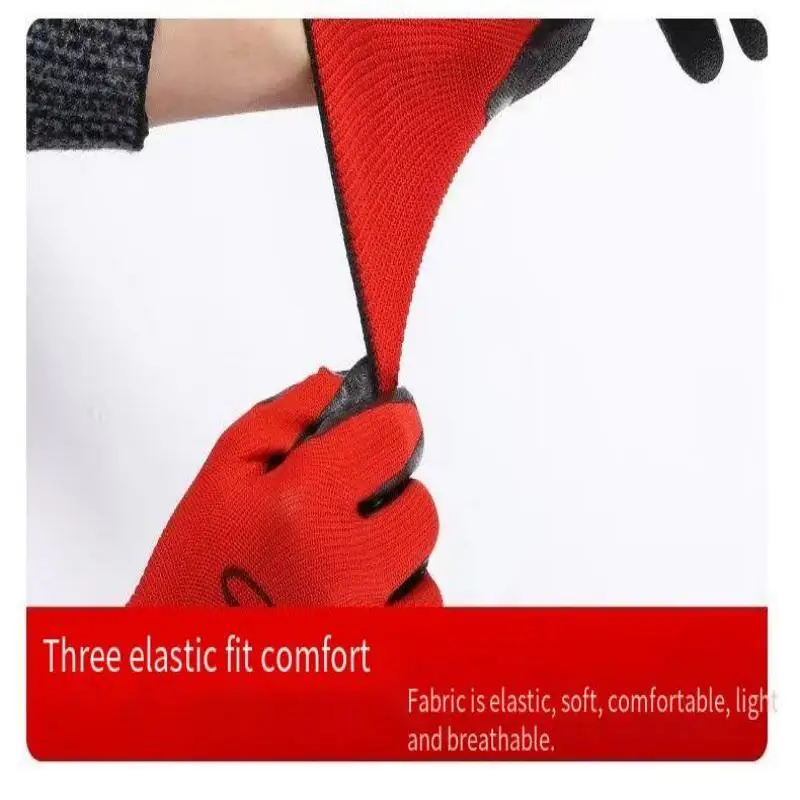 Work Gloves Gardening Gloves 12 Pairs Work Gloves Crinkle Latex Coated Gloves Lightweight Fine Grip Ideal for Light Duty Work Garden Mechanism Construction