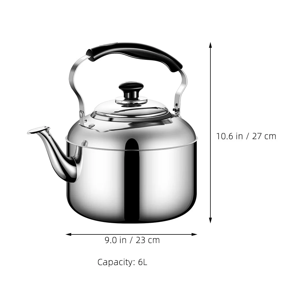 

Stainless Steel Kettle Stovetop Tea Water Heating Coffee Pot Whistling Teakettle Home Whistle Sound Boil