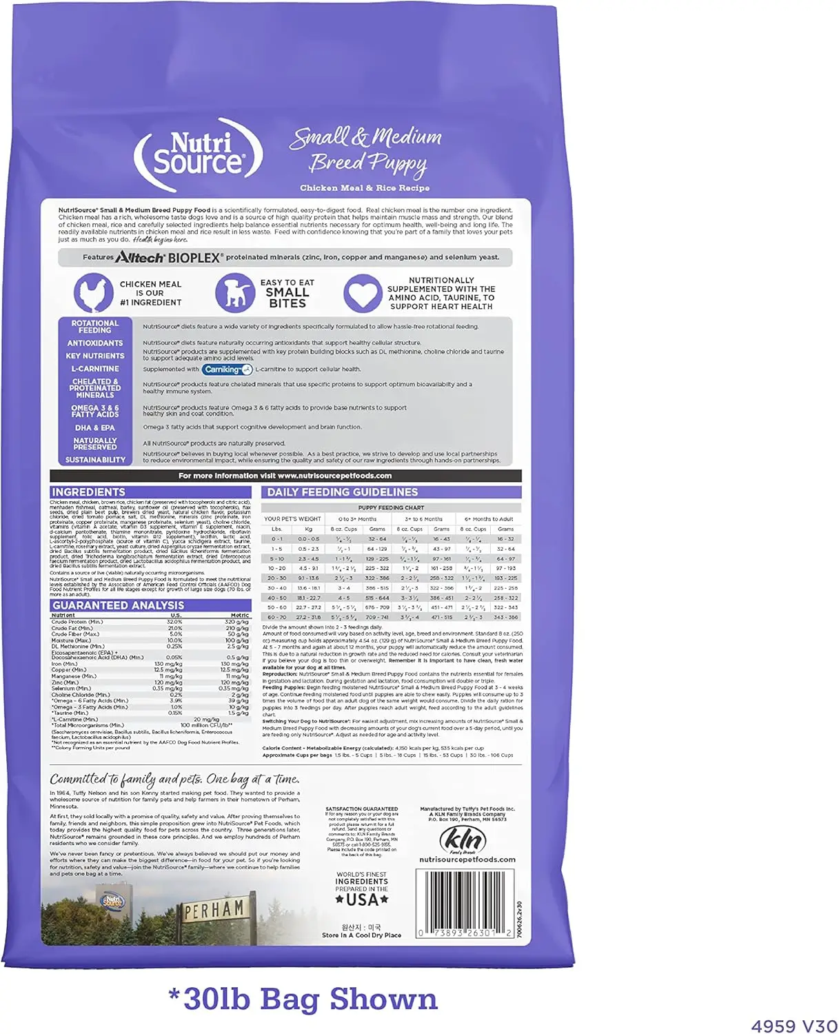 NutriSource Chicken Rice Puppy Food for Healthy Breeds