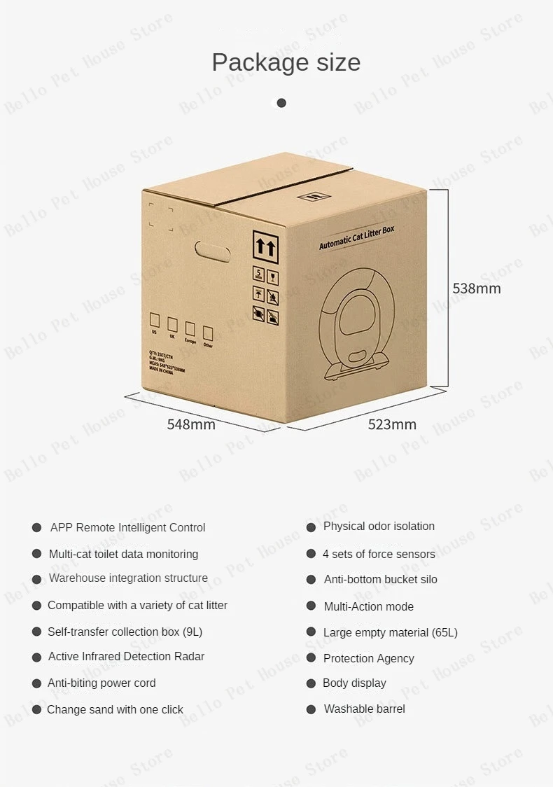 Litière pour chat automatique autonettoyante et anti-odeurs_voghion.com