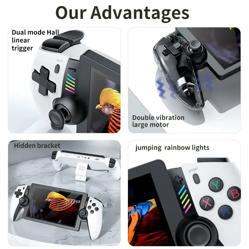 M28 Retro Handheld Game Console, 7.1 Inch LCD HD Screen 30+ Emulators,128G 4000mAh PS2 3D Dual Analog Stick God Of War_voghion.com