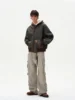 Tung Sung Heavy and Old Fur Integrated Hooded Jacket for Men Loose Casual Thickened Velvet Y2k Coat Men Winter 2