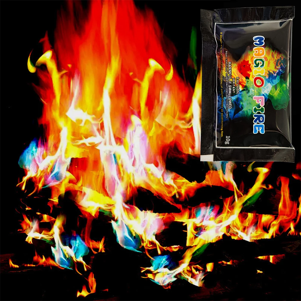 Colorful Flame Powder 10g/15g/25g/30g Flame Color Changing Powder Atmosphere Glowing Props Campfire Fireplace Party Supplies glow pigment powder