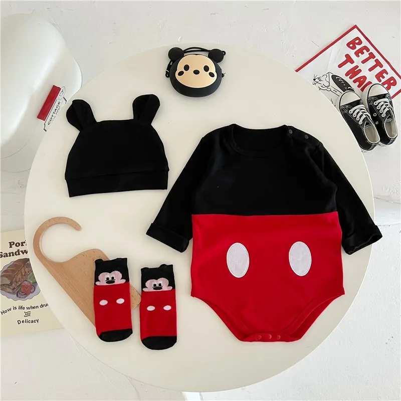 Winnie The Pooh Disney Bear Baby Bodysuit Newborn Long Sleeve Romper Toddler Boys Girls Jumpsuit Clothes K3529 2