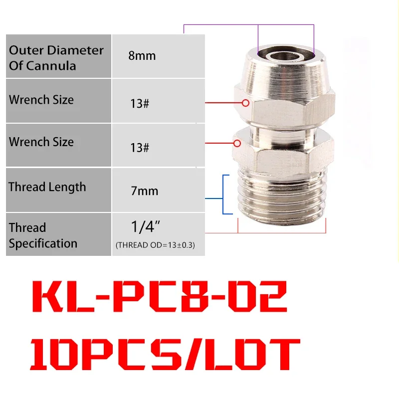 10PCS KL-PC8-02