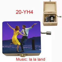New Printed La La Land Wooden Music Box 18 Tones Accept OEM Text Picture Musical Gifts for Girlfriend Couple Birthday Party 2