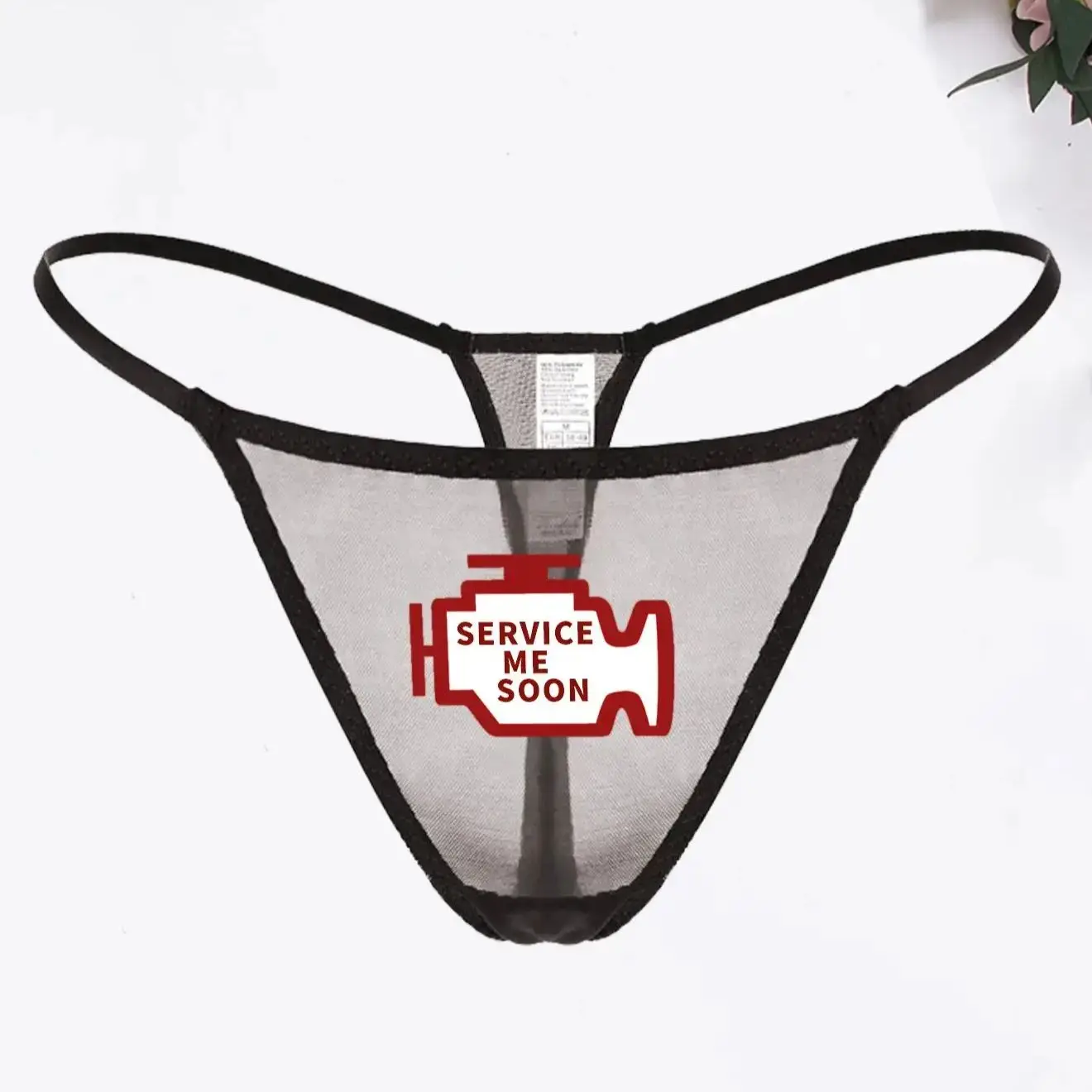Donne G String mutandine con stampa Sexy vita bassa perizoma in rete trasparente mutande femminili biancheria intima trasparente 1 pz