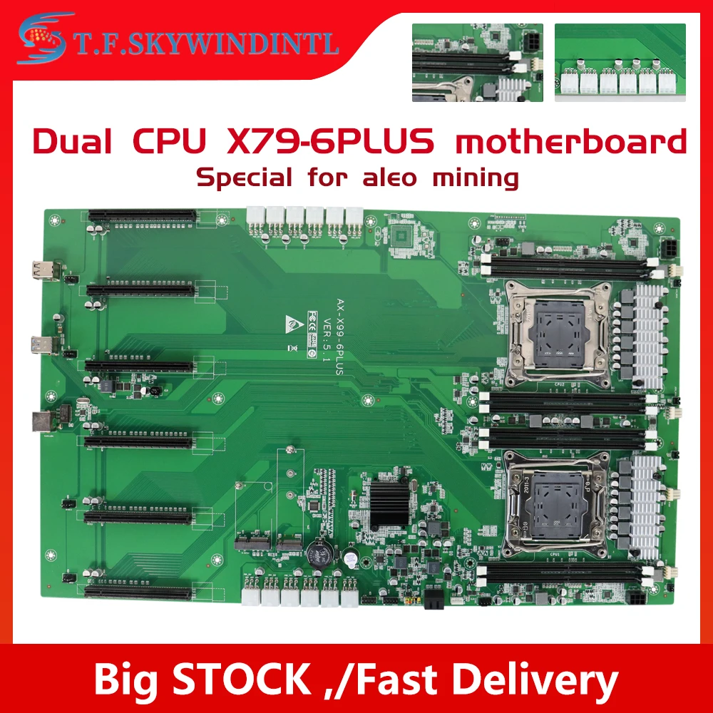 X99DualCPUMiningMotherboardSupportDDR4ECCREGRAME5V3V4LGA