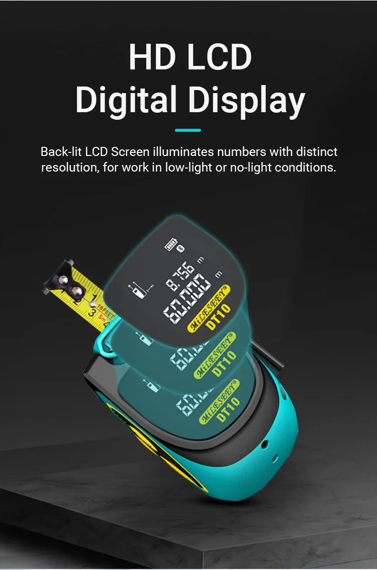 Mileseey DT10 Custom Logo Measuring Digital Laser Tape Measure