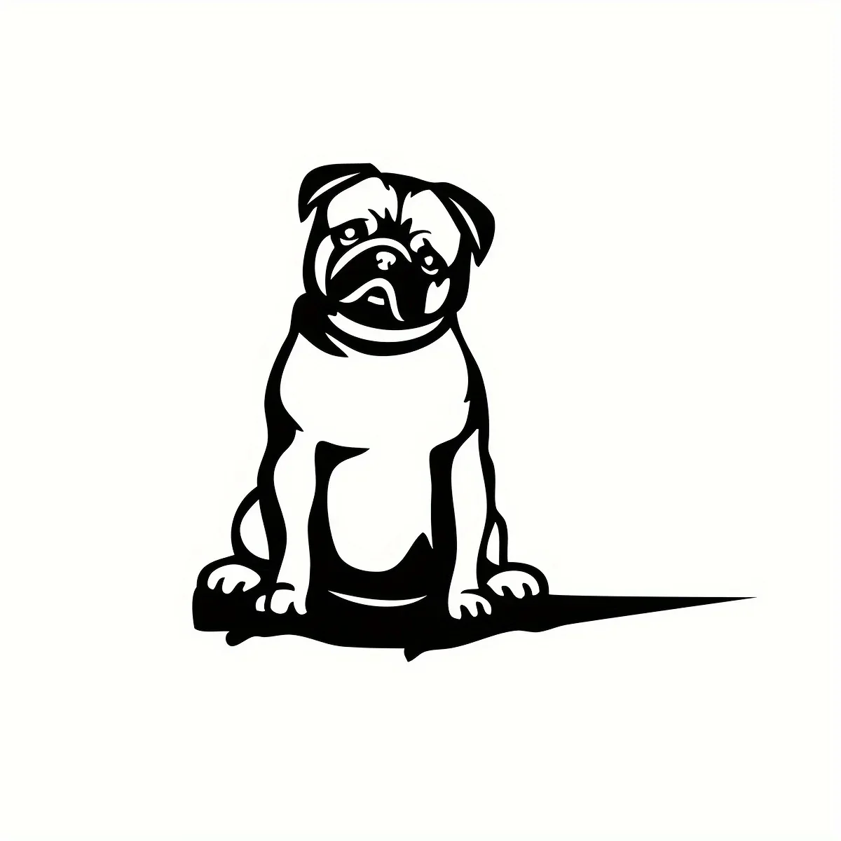 

CIFBUY Decoration 1pc Metal Pug Silhouette Puppy Love Dog Sign Cutout Rustic Outdoor Decoration Home Garden Decor Housewarming G