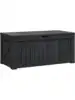 Flamaker Resin Deck Box 120 Gallon Waterproof Large Deck Boxes Plus Outdoor Indoor Storage Box Imitation Wood Resin for 1