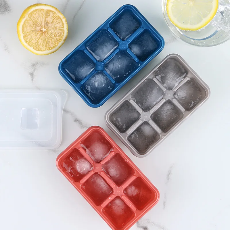 Round Ice Cube Tray, 6 Compartments