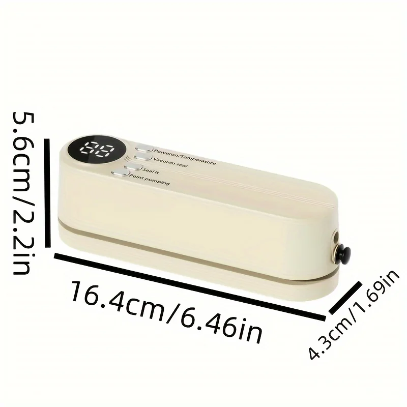 Bag Sealer Food Vacuum Sealer Portable Sealing Machine Mini Wireless Automatic Vacuum Sealing Machine Portable USB Charging Vacuum Sealer for Kitchen Outdoor Picnic Food Preservation