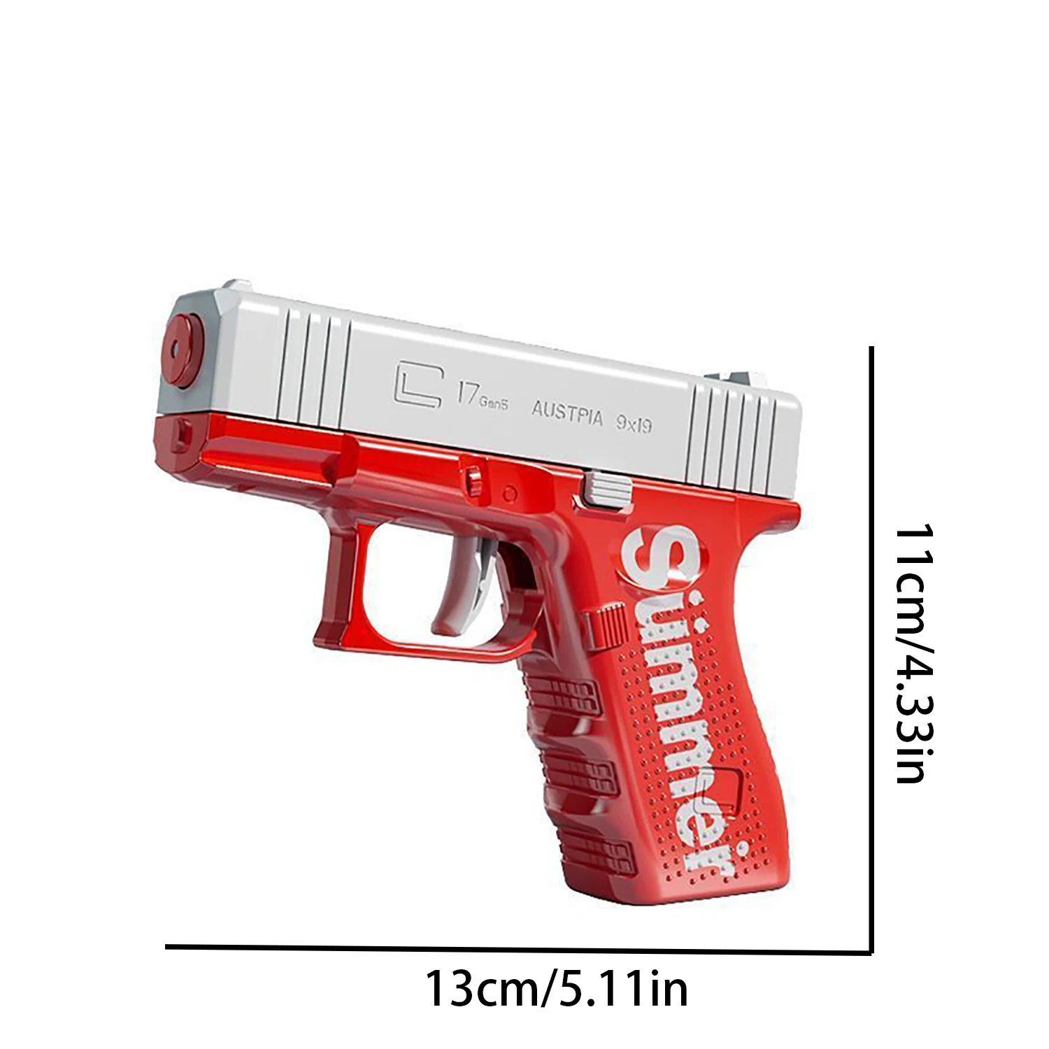 In summer, manually press the water gun to spray water with high pressure and long range, causing continuous water fights indoor 2