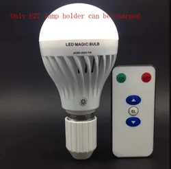 Rechargeable Smart LED Bulb with Remote Control - Dimmable Emergency & Camping Light - 7w (E27 white)