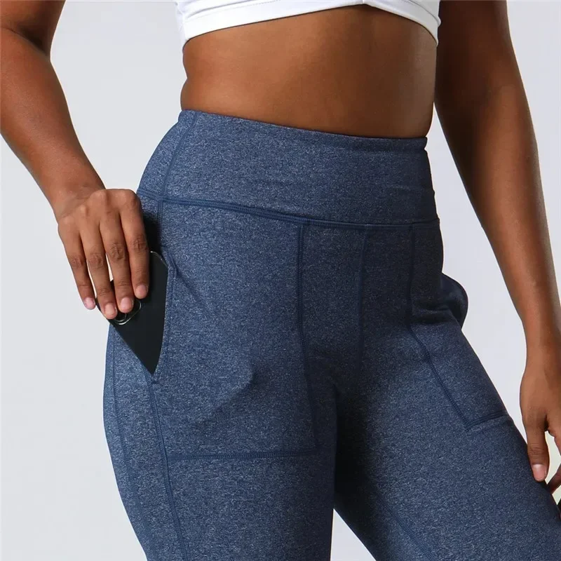 Lemon Women Sports Pant Solid Color High Waist Yoga Legging Dance Slimming Casual Loose Wide-leg Pants Athletic Fitness Clothing